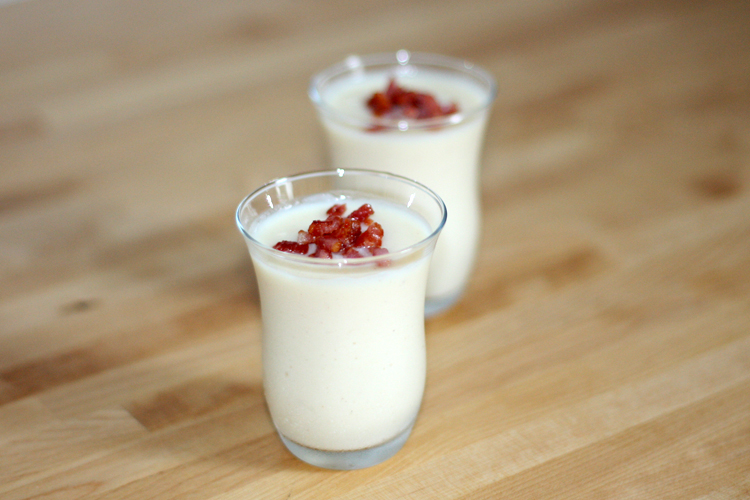 Verrine de crème de céleri glacée Recette de verrine de crème de céleri