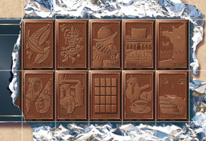Des timbres au parfum de chocolat