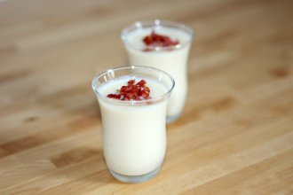 Verrine de crème de céleri glacée